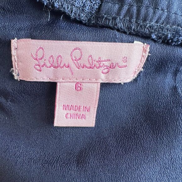 LILLY PULITZER Rosaline About Face Lace Dress Size 6 Blue V Neck Cocktail Dress - Picture 8 of 8